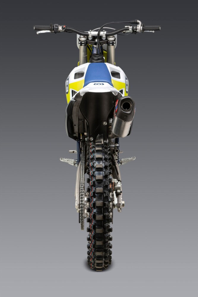 Yoshimura RS12 Signature Series Exhaust System FS SS-AL-CF HUS - 262530S320 KTM SX-F 250 / XC-F 250 / SX-F 350 / XC-F 350 2019-2022