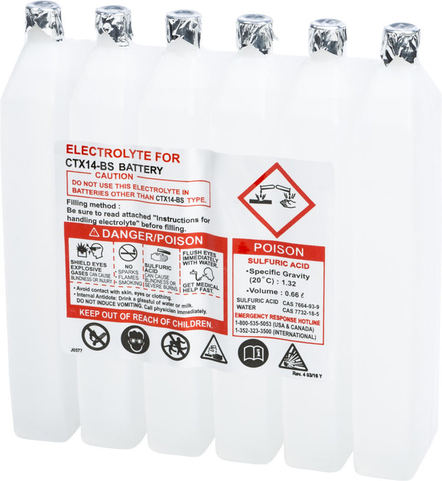 Fire Power 49-3026 660CC CTX SEALED BATTERY ELECTROLYTE PACK 660CC