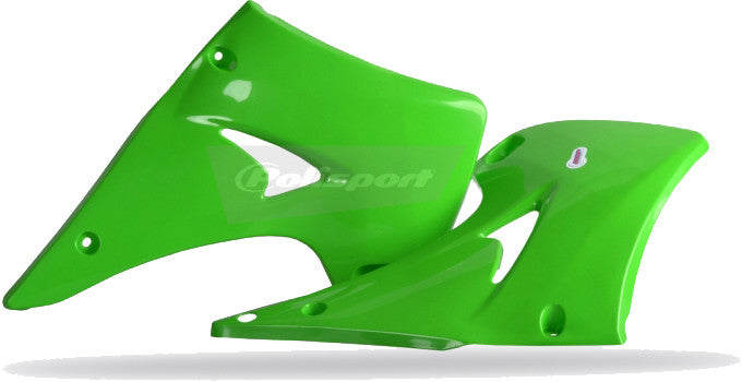 Polisport Radiator Shroud Green - 8429100007 Kawasaki KX 125 / KX 250 2003-2007