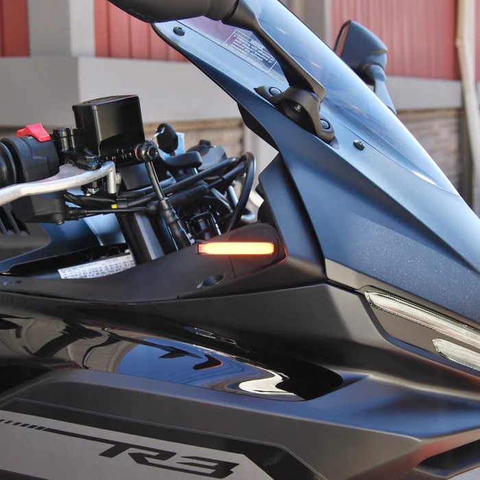New Rage Cycles Front LED Turn Signals - R3-FB-25 Yamaha R3 2025