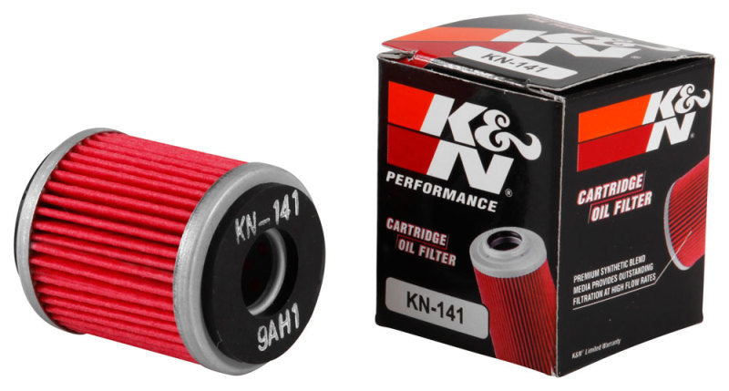 K & N KN-141 K&N Yamaha / MBK / Fantic Caballero 1.5in OD X 1.813in H Oil Filter - Photo - out of package