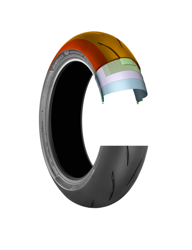 Bridgestone 874-1942 21250 TIRE BATTLAX RS12 REAR 190/55ZR17 75W RADIAL TL