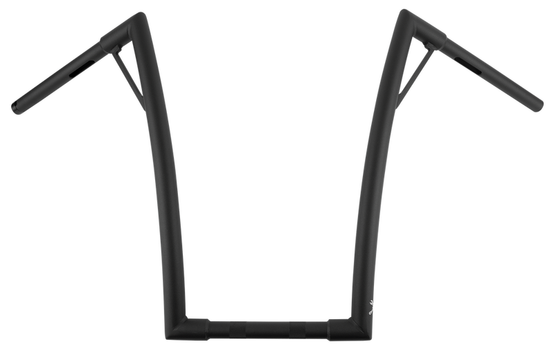 Burly Brand Louie 19" Bar 1.25" Matte Black - B12-7011TB For Harley Motorcycles 1980-2024