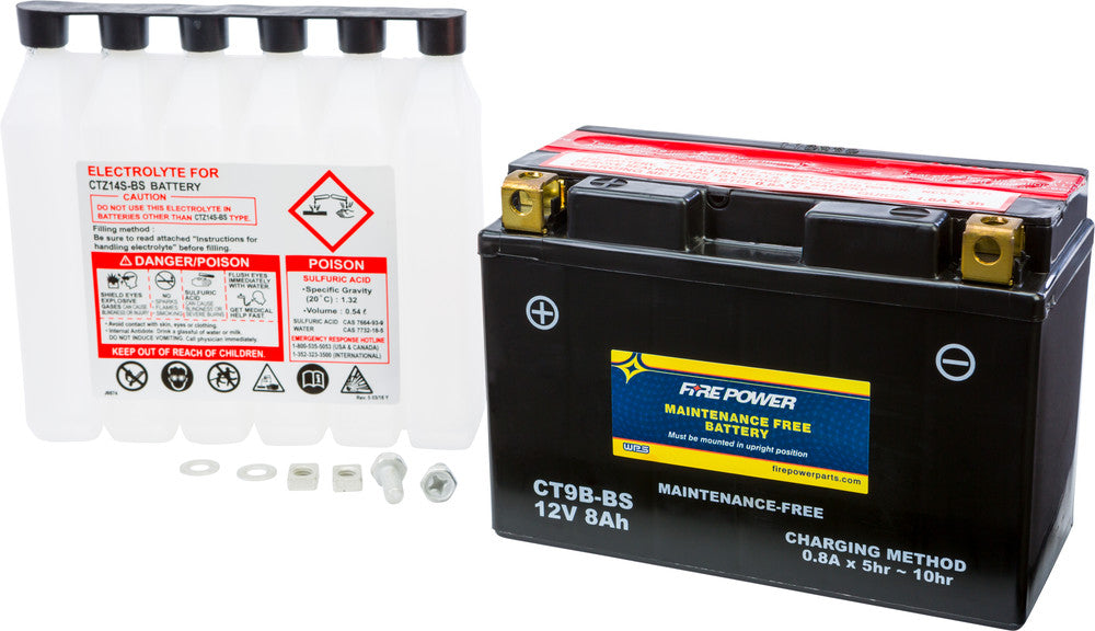 Fire Power 49-2258 CT9B-BS BATTERY CT9B-BS MAINTENANCE FREE