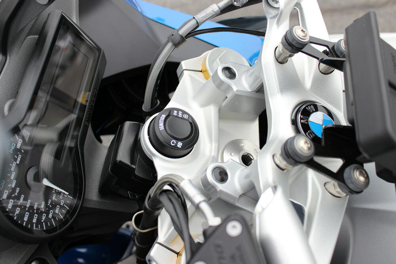 Helibars Handlebar Risers Silver - HR05102 BMW 1200 / R1200RS / R1250RS / 1250 2015-2024