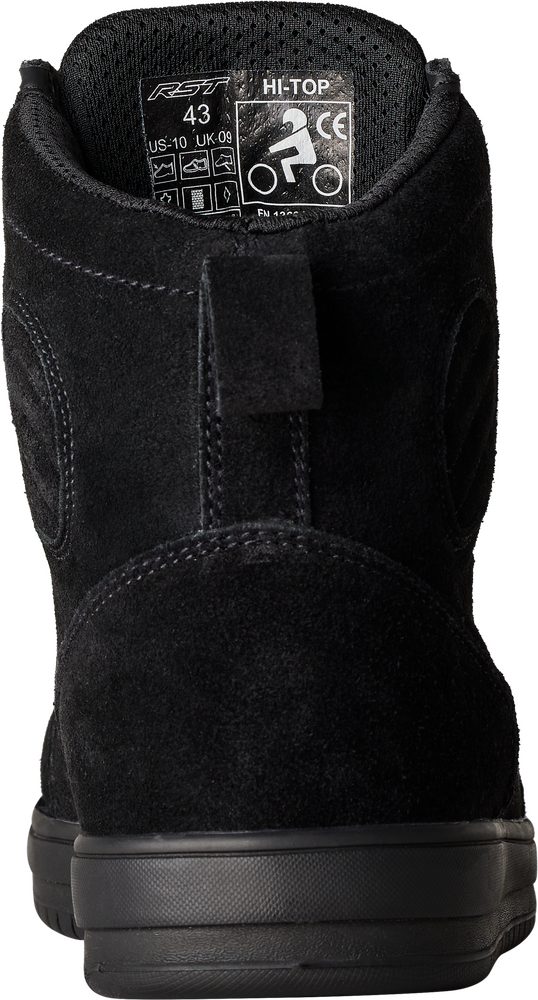 Rst 556-3052043 103052BLK-43 HITOP MOTO SNEAKER CE BOOT BLACK SUEDE SZ 10