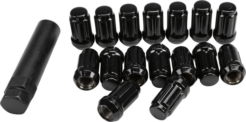 Awc 12MMX1.50 Lock Style LUG Nuts Black W KEY 16/PK - RLUG-CS20B Polaris UTVs 2013-2016