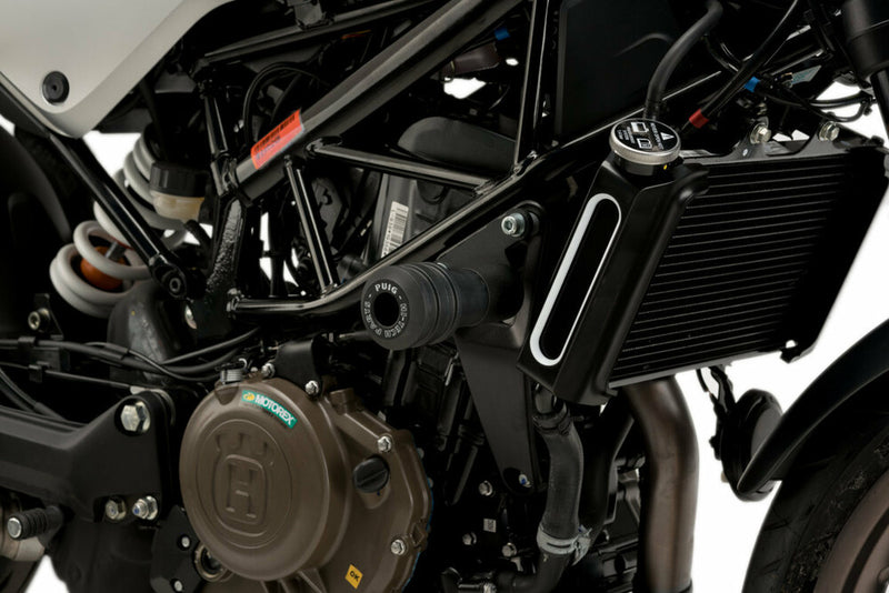 Puig Hi-Tech Parts Frame Sliders Vintage Black HUS - 20576N Husqvarna Svartpilen 401 2018-2021
