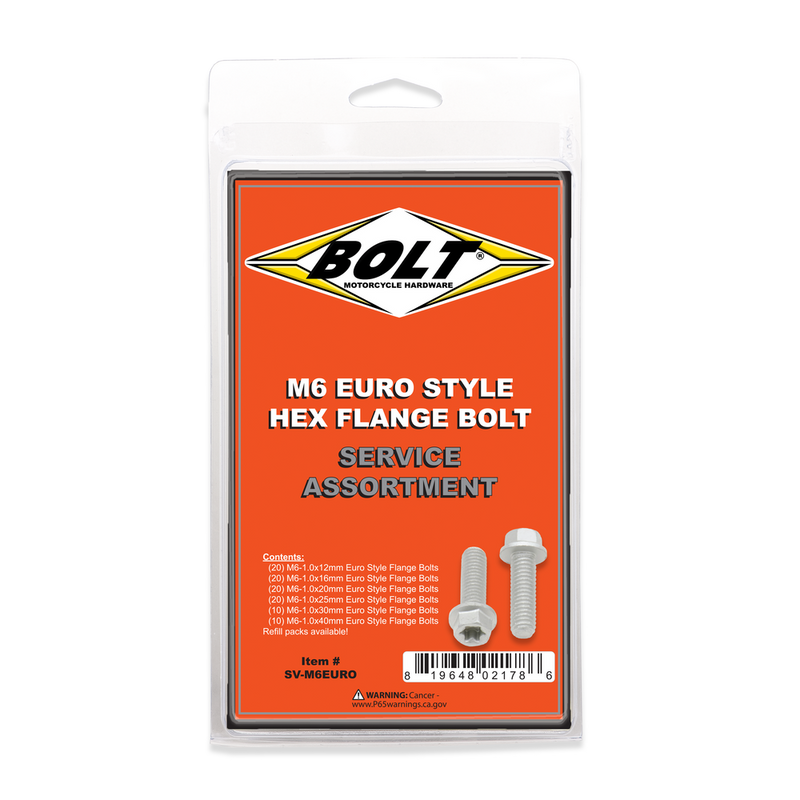 Bolt 024-70000 SV-M6EURO M6 EURO TORX FLANGE BOLT ASSORTMENT 100 PIECE KIT