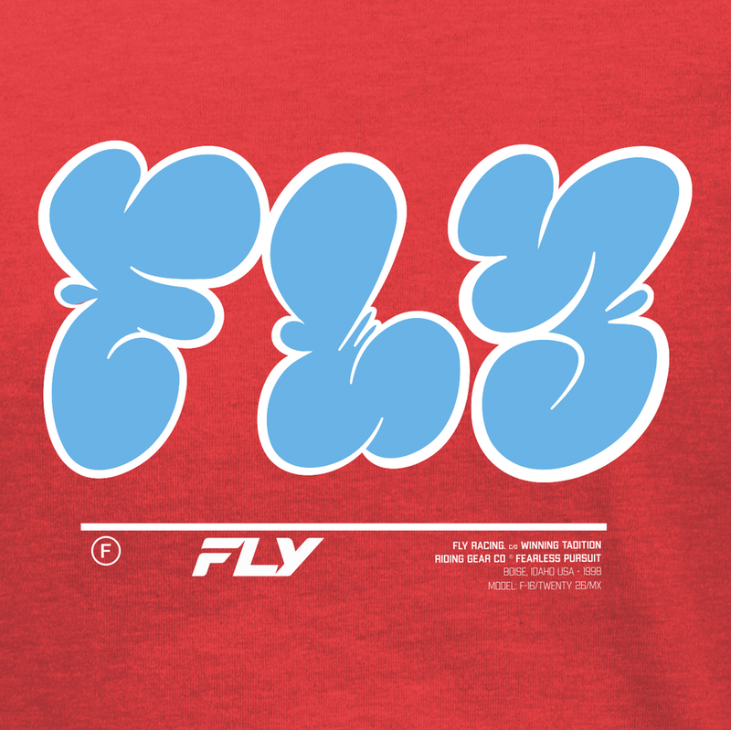 Fly Racing 354-0415YL 354-0415YL YOUTH FLY GRAFFITI TEE RED YL