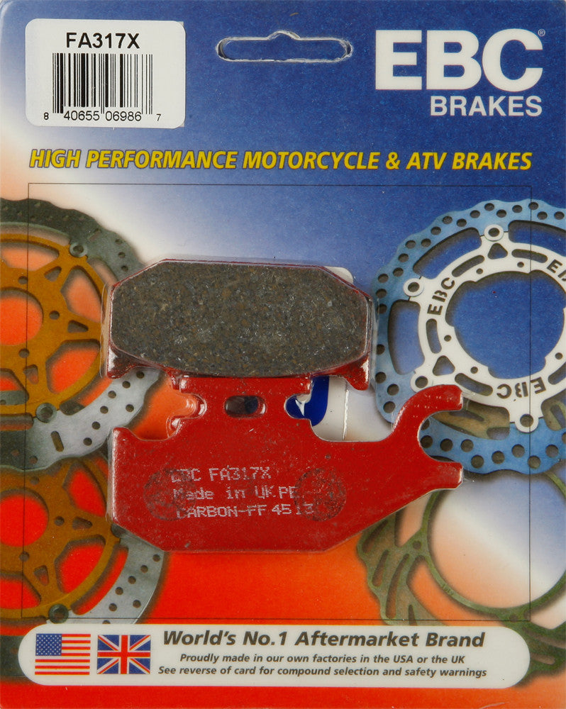 EBC Brake Pads - FA317X For Bombardier Outlander 2003-2006 | Can-Am Outlander / Maverick / Commander 2011-2012 | Suzuki 500F Vinson 4x4 2002