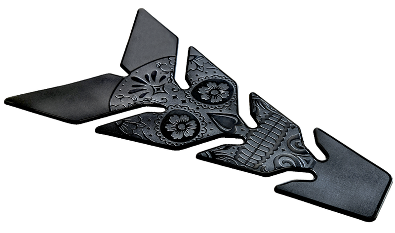 One Emblems 623-1167 XT4 ULTRA-THIN TANK PAD SKULL BLACK