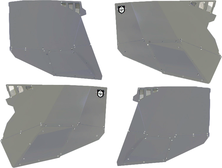 Pro Armor Stealth Door Alluminum Skins Titanium Matte Metallic POL - P144228TMM Polaris RZR 2014-2021