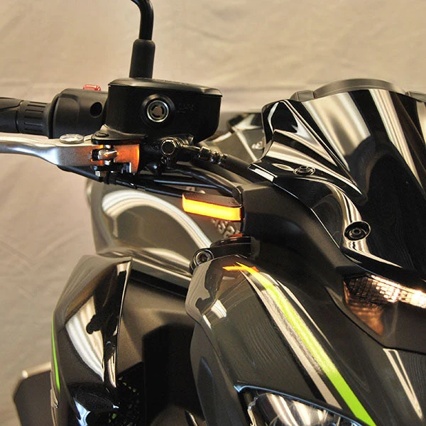 New Rage Cycles Front LED Turn Signals With Load EQ - Z900-FB-20-L Kawasaki 900 2017-2022