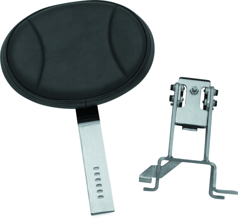 Kuryakyn 1628 Plug-n-go Driver Backrest 14-Up Indian Black Pad, Chrome - Photo - Primary