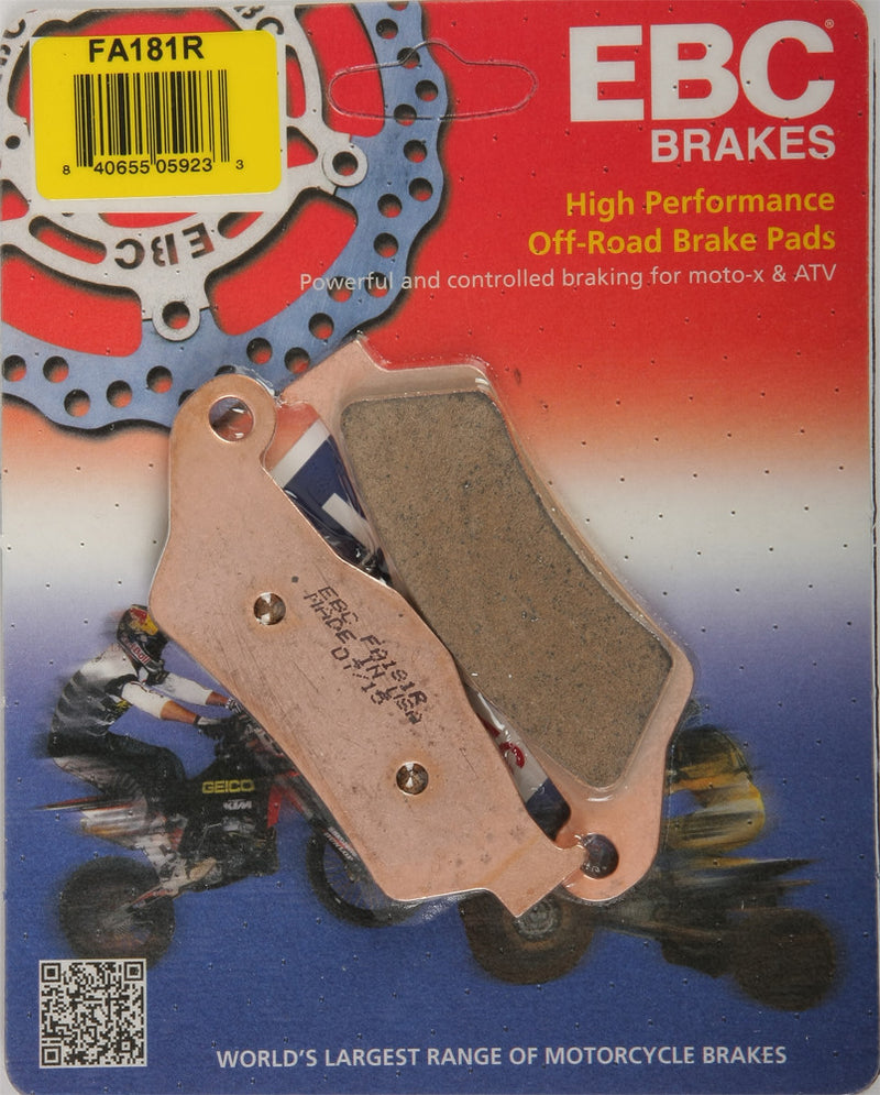 EBC Brake Pads - FA181R For Husaberg Dirt Bikes 1993-2012 | ATK Dirt Bikes 1997-1999 | Sherco Dirt Bikes 2019-2020 | TM Dirt Bikes 2002-2008