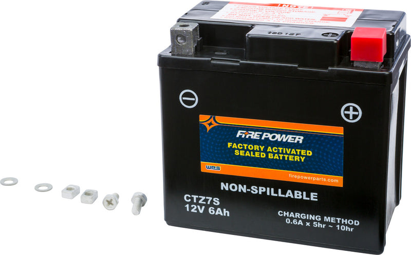Fire Power Battery Sealed Factory Activated - CTZ7S For BMW Motorcycles 1983-1993 | Husaberg Dirt Bikes 2009-2012
