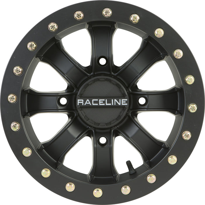 Raceline Wheels 570-1568 A71B-48056-44 MAMBA BDLK WHEEL 14X8 4/156 4+4 (0MM) BLACKOUT