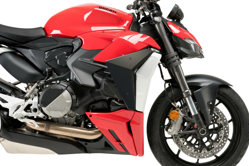 Puig Hi-Tech Parts Downforce Side Spoilers Black DUC - 21475J Ducati Streetfighter 2022-2024