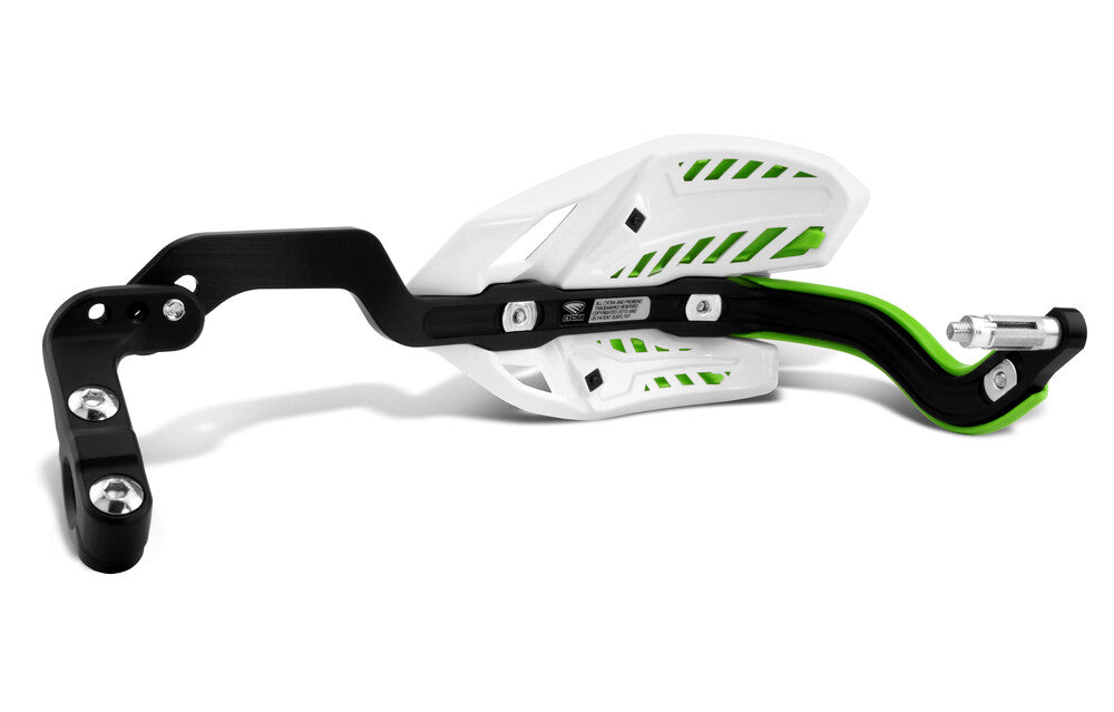 Cycra 714-1599 1CYC-7408-72X CRM WRAP AROUND HANDGUARDS 1-1/8" CLAMP - WHITE/GREEN