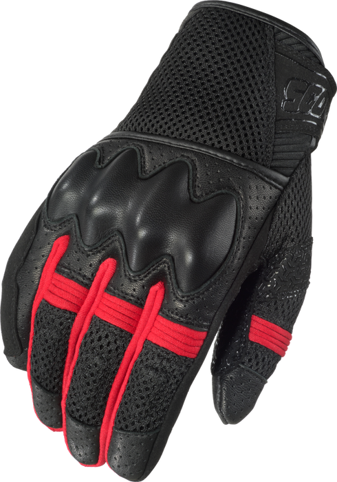 Scorpion Exo 75-5821L G66-865 COOL HAND PRO GLOVES BLACK/RED LG
