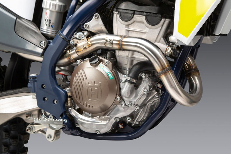 Yoshimura RS12 Signature Series Exhaust System FS SS-AL-CF HUS - 262530S320 KTM SX-F 250 / XC-F 250 / SX-F 350 / XC-F 350 2019-2022