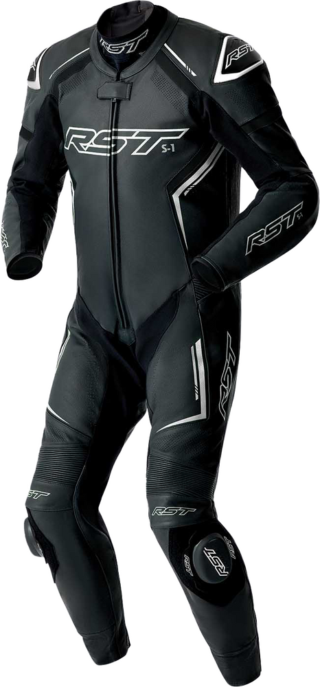 Rst 556-3604146 103604WHI-46 S1 D3O SUIT BLK/WHI LEATHER XL