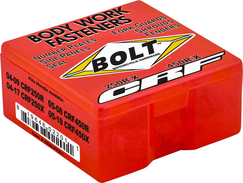 Bolt Full Plastic Fastener Kit - HON-PFK1 Honda CRF250R / CRF250X / CRF450R / CRF450X 2004-2018