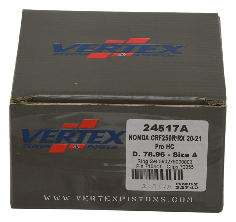 Vertex Piston Kit HC Forged 78.96/Standard 14.4:1 - 24517A Honda CRF250R / CRF250RX 2020-2021