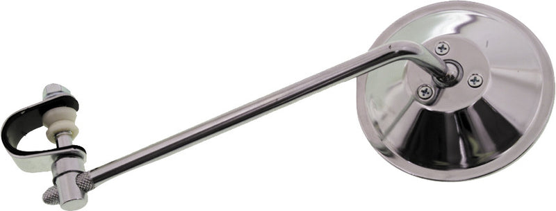 Emgo 56-9867 20-06804 ROUND CLAMP-ON MIRROR SILVER 4"