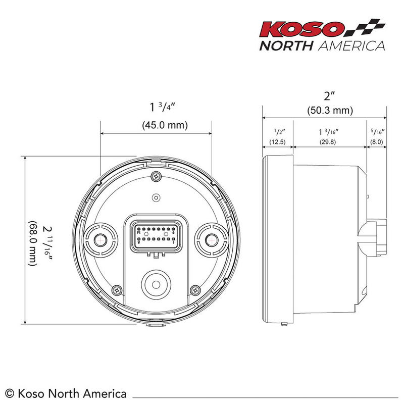 Koso North America 27-5946 BA085001 TNT-05S D60 SPEEDOMETER