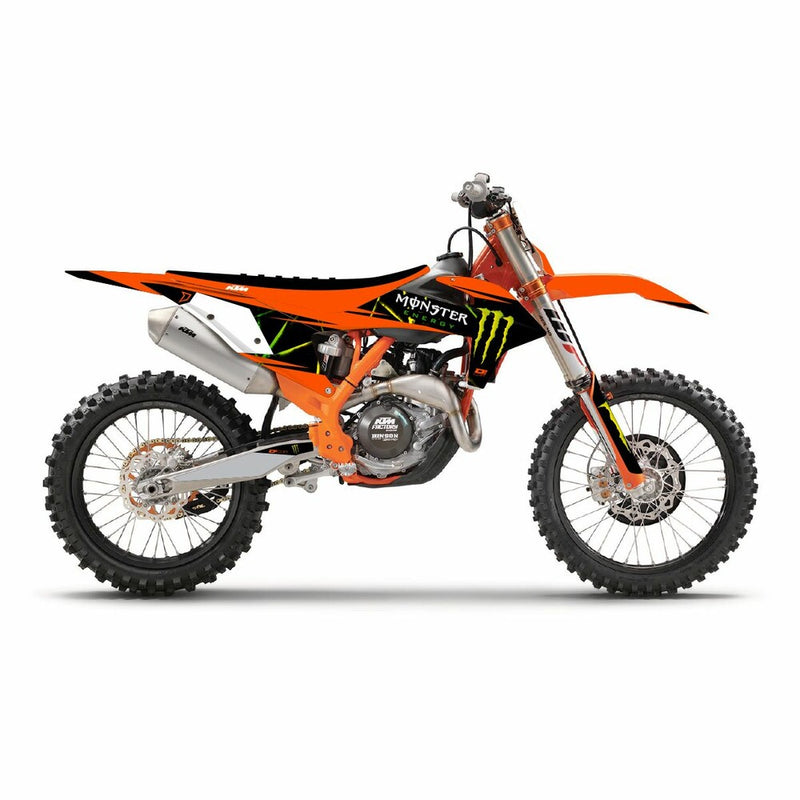 D'cor Visuals D-Cor Cmplt Kit Monster Energy Slash White BG - 20-30-131 KTM Dirt Bikes 2019-2022