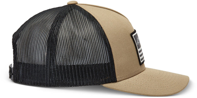 Alpinestars 482-76114 1211-81013-2310-TU FLAG SNAPBACK HAT SAND/BLACK