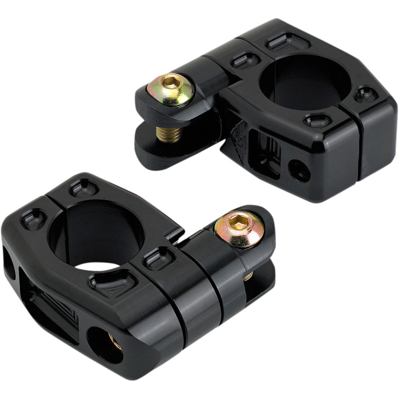JOKER MACHINE 1624-0311 08-643-1B Highway Peg Mounts - Black - 1.25"