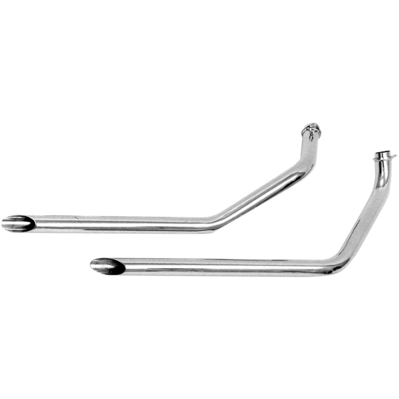 Paughco Drag Pipes 2-Into-2 Exhaust System - 730E21N40 For Harley Dyna 1973-1984