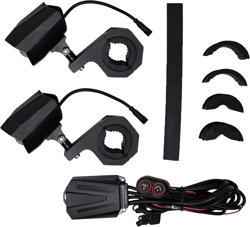 Pathfinder 226-0230 PL80LRB DUAL SWITCHBACK LED LIGHTS BLACK WIRED REMOTE PR