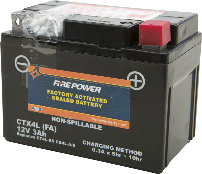 Fire Power Battery CTX4L CT4L Sealed Factory Activated - CTX4L-BS(FA) KTM Dirt Bikes 2009-2017