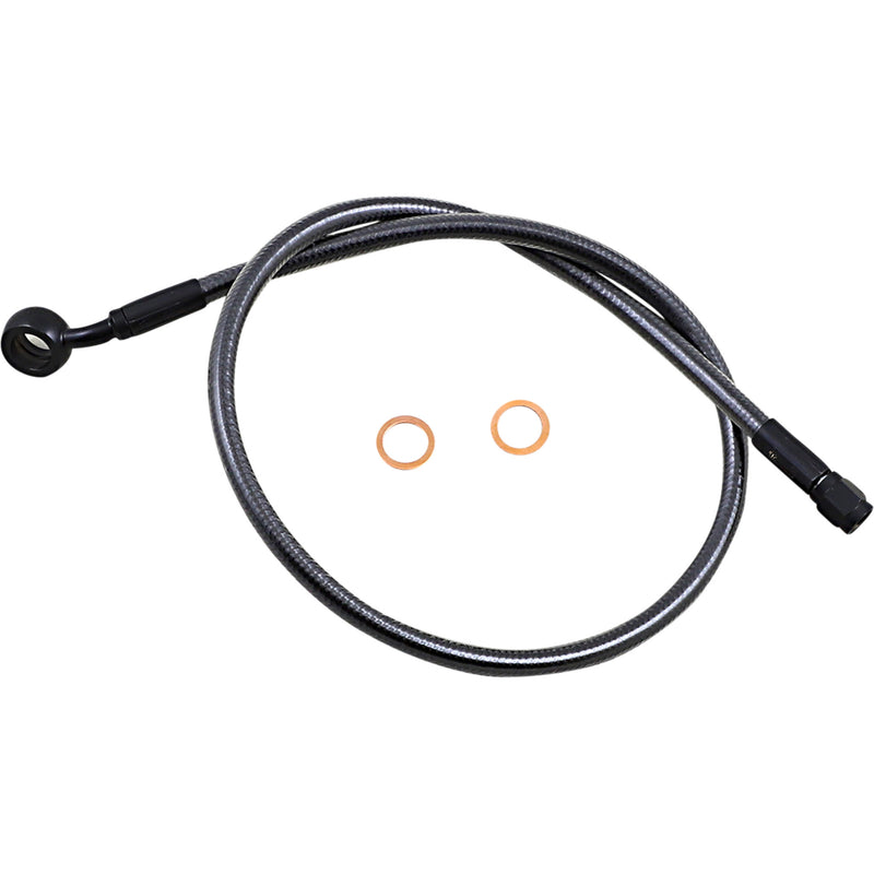 MAGNUM SHIELDING 1741-6162 AS478128 Alternate Length Upper Brake Line - 12mm-35° - 28" - Black Pearl