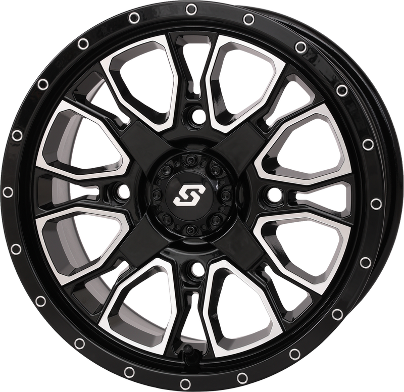 Sedona 570-9107 570-9107 FUSION DD WHEEL 14X7 6+1 4/137 & 4/156 GLOSS BLK/MACH