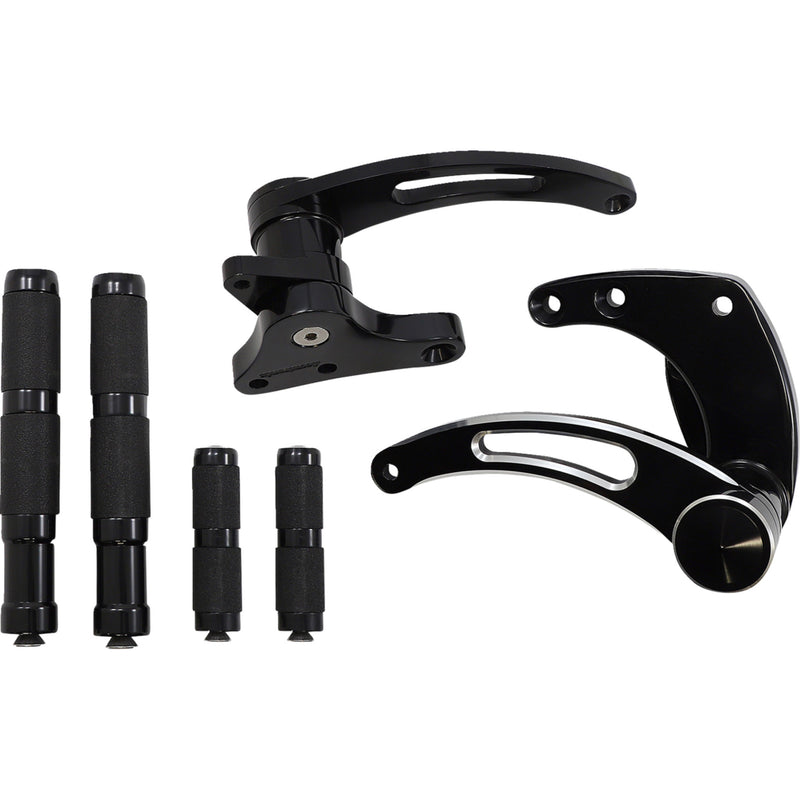 Accutronix Night Series Forward Control Kit - FC102-SSN For Harley Motorcycles 1991-2016