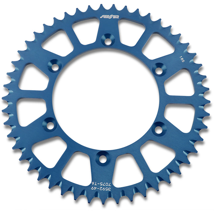SUNSTAR SPROCKETS 1211-1692 5-359249BL Aluminum Rear Sprocket Rear Sprocket - 49 Tooth - Honda/Yamaha - Works/Blue