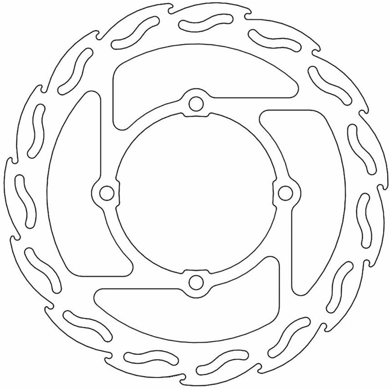 Moto-Master Flame Brake Rotor - 110290-PU For Kawasaki Dirt Bikes 2009-2024 | Suzuki RMZ 250 2004-2006