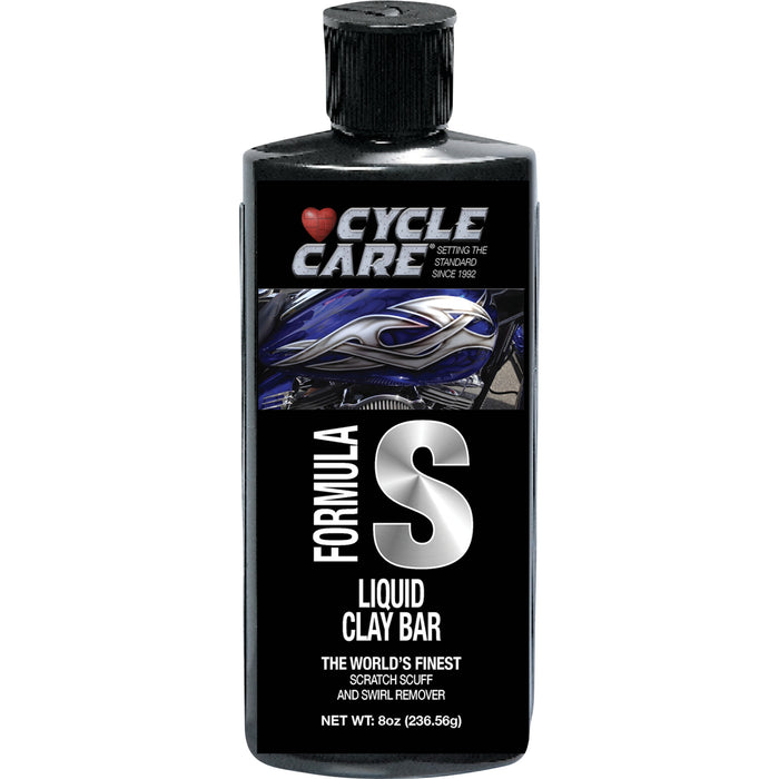 CYCLE CARE FORMULAS 3713-0048 77008 Formula S Liquid Clay Bar - Scratch, Scuff, and Swirl Remover Formula S Scratch Remover - 8 oz net wt.