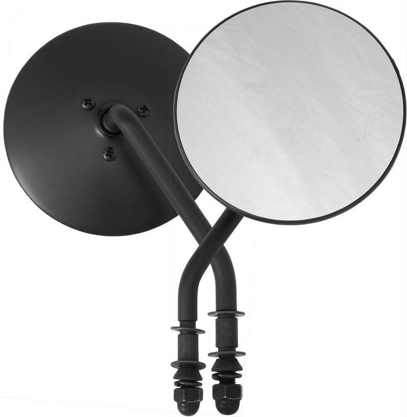 Harddrive 153082 4" Round Mirror Chrome Left Side For Harley Motorcycles 1970-2018