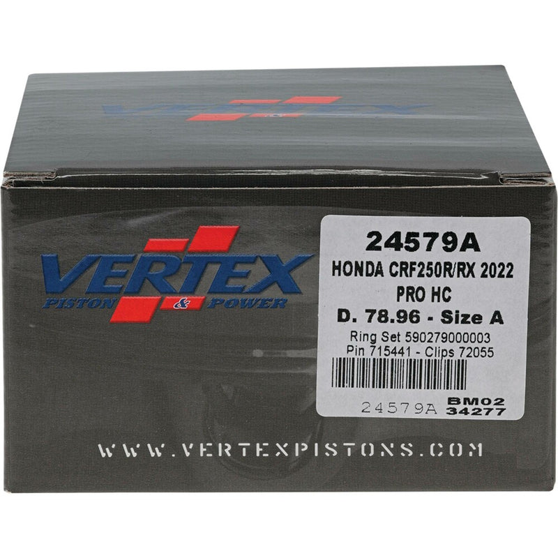 Vertex Piston Kit HC Forged 78.96/Standard 14.4:1 - 24579A Honda CRF250R / CRF250RX 2022-2024