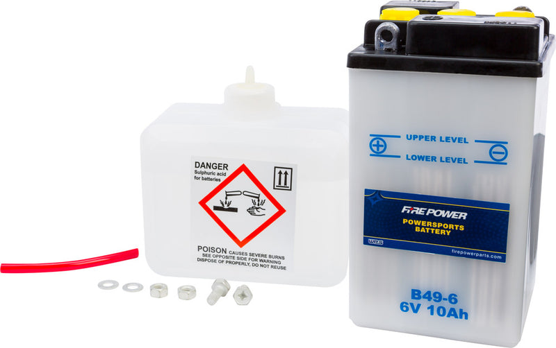 Fire Power 490-2077 B49-6 BATTERY W/ACID B49-6 6V
