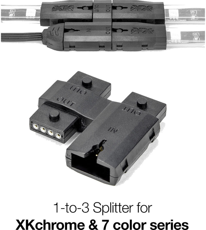 Xk Glow 1-to-3 Splitter - XK-4P-SPLIT