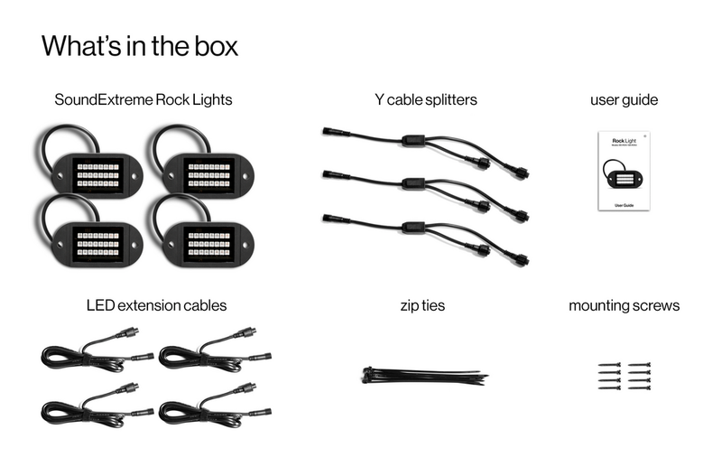 Ecoxgear 63-9301 SEI-RCK4 X4 ROCK LIGHTS X4 24 LED ROCK LIGHT + CABLE