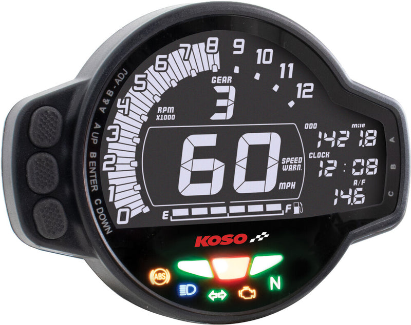 Koso North America MS-01 Multifunction Meter Universal - BA078100
