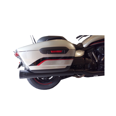 Tab Performance 4" B.A.M. Stick Exhaust Pipes | Black | Yamaha - Black Slash Tips, 2.5" Louvered Baffles 311-2290-B-2.5